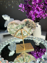 Load image into Gallery viewer, Pink amethyst heart with amethyst 2818