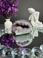Load image into Gallery viewer, Amethyst cave geode with calcite 2730