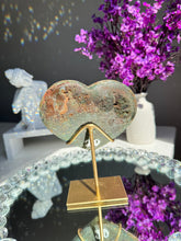Load image into Gallery viewer, Pink amethyst heart with agate 2817