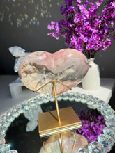 Load image into Gallery viewer, Druzy Pink amethyst heart 2822