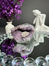 Load image into Gallery viewer, Amethyst cave geode with calcite 2730