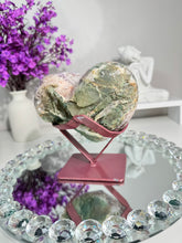 Load image into Gallery viewer, Druzy pink amethyst heart with amethyst 2842