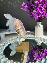 Load image into Gallery viewer, Pink amethyst heart with amethyst 2818