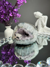 Load image into Gallery viewer, Amethyst geode with calcite 2730