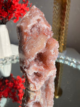 Load image into Gallery viewer, Rare red Druzy pink amethyst tower - healing crystals 2515