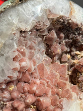 Load image into Gallery viewer, Rare red matte druzy Amethyst geode Healing crystals 2771
