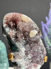 Load image into Gallery viewer, Amethyst cluster with calcite and jasper Healing crystals 2769