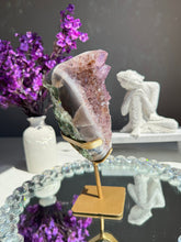 Load image into Gallery viewer, Amethyst geode with agate banding Healing crystals 2772