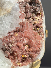 Load image into Gallery viewer, Rare red matte druzy Amethyst geode Healing crystals 2771