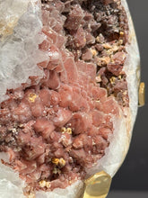 Load image into Gallery viewer, Rare red matte druzy Amethyst geode Healing crystals 2771