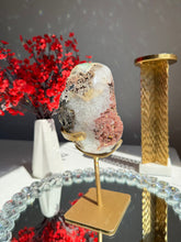 Load image into Gallery viewer, Rare red matte druzy Amethyst geode Healing crystals 2771