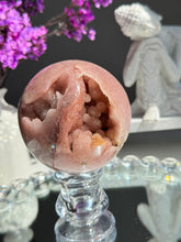 Load image into Gallery viewer, Bubble druzy Pink amethyst sphere healing crystals 2750