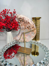 Load image into Gallery viewer, Red druzy Pink Amethyst moon Large 2901