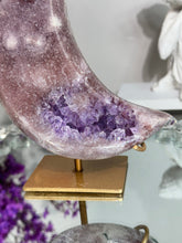 Load image into Gallery viewer, Pink Amethyst Moon with amethyst 2982 healing crystals