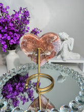 Load image into Gallery viewer, Pink Amethyst heart with amethyst 2885