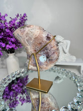 Load image into Gallery viewer, Pink Amethyst moon with amethyst 2899