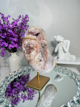 Load image into Gallery viewer, Pink Amethyst moon with amethyst 2899