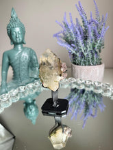 Load image into Gallery viewer, High quality Green tourmaline in quartz with lepidolite 2965