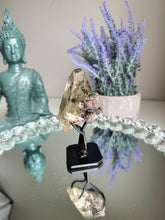 Load image into Gallery viewer, High quality Green tourmaline in quartz with lepidolite 2965