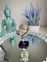 Load image into Gallery viewer, High quality Green tourmaline in quartz with lepidolite 2965