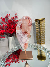 Load image into Gallery viewer, Pink Amethyst slab with quartz 2909