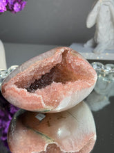 Load image into Gallery viewer, Pink rainbow Amethyst geode 2968 Healing crystals pink amethyst geode