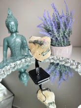 Load image into Gallery viewer, High quality Green tourmaline in quartz wi the lepidolite sprinkles 2964