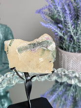 Load image into Gallery viewer, High quality Green tourmaline in quartz wi the lepidolite sprinkles 2964