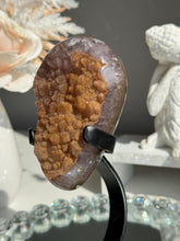 Load image into Gallery viewer, Burnt orange Sugar rainbow Amethyst geode 2978 Healing crystals