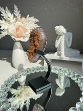 Load image into Gallery viewer, Burnt orange Sugar rainbow Amethyst geode 2978 Healing crystals