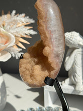 Load image into Gallery viewer, Orangey tan rainbow Amethyst geode 2977 Healing crystals