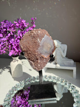 Load image into Gallery viewer, Muave pink Sugar rainbow Amethyst geode 2983 Healing crystals