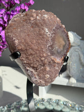 Load image into Gallery viewer, Muave pink Sugar rainbow Amethyst geode 2983 Healing crystals