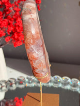 Load image into Gallery viewer, Red Pink Amethyst Crystal Moon High Quality Druzy Pink Amethyst Moon on Stand Pink Amethyst Geode Home Decor Healing Crystal 3017