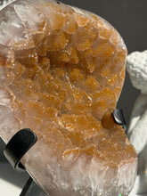 Load image into Gallery viewer, Orange Sugar rainbow Amethyst geode 2977 Healing crystals