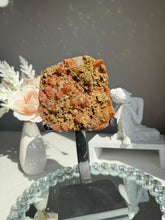 Load image into Gallery viewer, Orange rainbow Amethyst geode 2975 Healing crystals