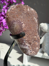 Load image into Gallery viewer, Muave pink Sugar rainbow Amethyst geode 2983 Healing crystals