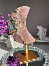 Load image into Gallery viewer, Large Druzy Pink amethyst moon 3031