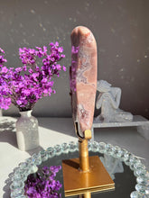 Load image into Gallery viewer, Large Druzy Pink amethyst moon With amethyst 3032