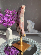 Load image into Gallery viewer, XL Druzy Pink amethyst moon with jasper 3030