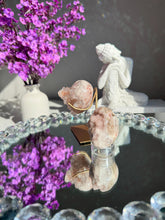 Load image into Gallery viewer, Druzy Pink amethyst heart and egg set 3024 geode egg