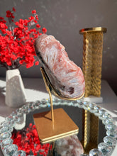 Load image into Gallery viewer, XL Red druzy Pink amethyst moon 3011