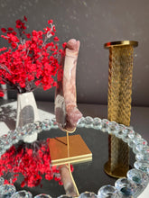 Load image into Gallery viewer, Red Pink Amethyst Crystal Moon High Quality Druzy Pink Amethyst Moon on Stand Pink Amethyst Geode Home Decor Healing Crystal 3017