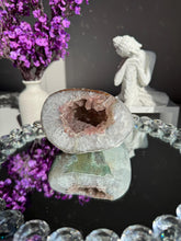 Load image into Gallery viewer, Pink Amethyst Geode with Rainbow Quartz, 3.3 lbs 2998