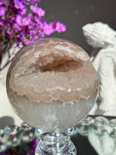 Load image into Gallery viewer, Corally tan/pink sugar rainbow amethyst sphere 2534