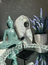 Load image into Gallery viewer, Galaxy amethyst geode 2448 black amethyst