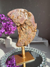Load image into Gallery viewer, XL Druzy Pink amethyst moon 3031