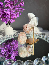 Load image into Gallery viewer, Druzy Pink amethyst heart and egg set 3024 geode egg