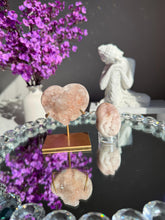 Load image into Gallery viewer, Druzy Pink amethyst heart and egg set 3024 geode egg