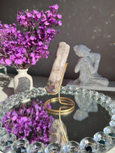 Load image into Gallery viewer, Lilac Pink amethyst moon with amethyst healing crystals 3074